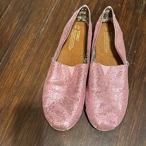 TOMS Sparkling Pink Slip-Ons